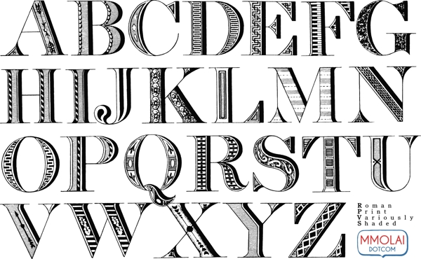 矢量字体罗马打印