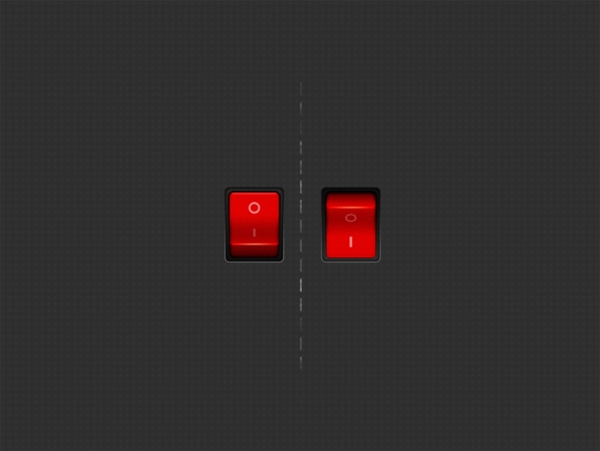 红色网页UI开关滑块按钮设计