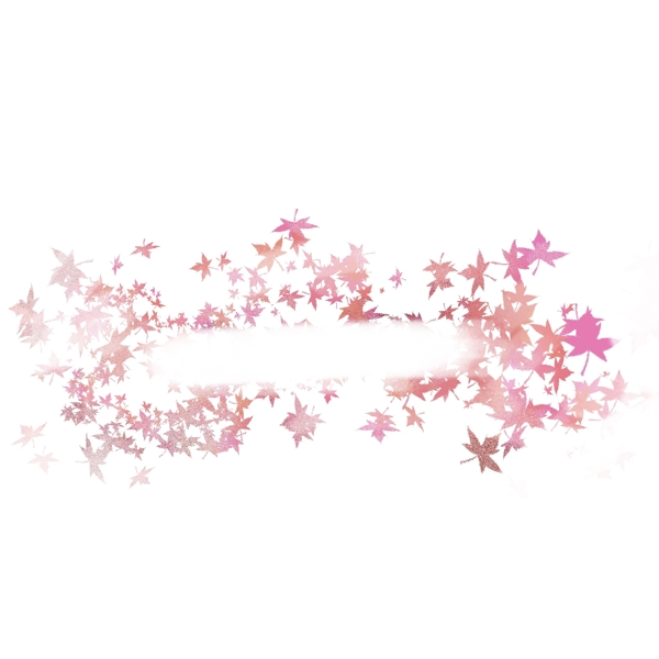 粉色枫叶对话框纹理几何图形