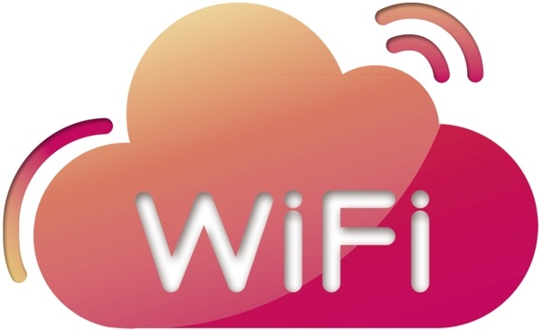 wifi海报异形云朵图片