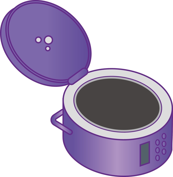 紫色厨房用具电饭煲