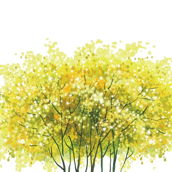 唯美黄色大树