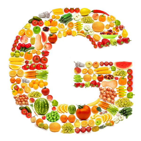 新鲜蔬菜水果字母G图片