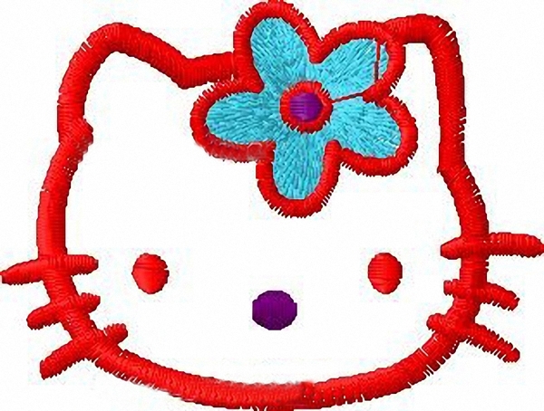 绣花hellokitty猫家纺免费素材