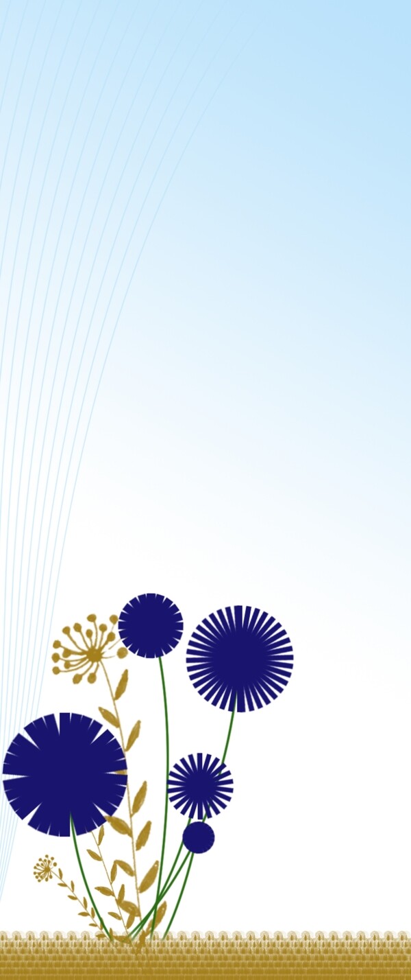 蓝色条纹花
