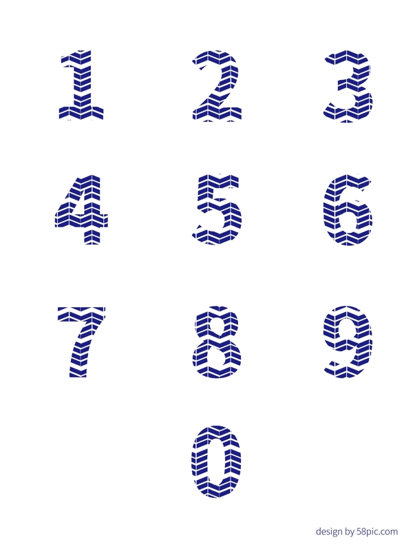 数字09创意折叠立体艺术字体
