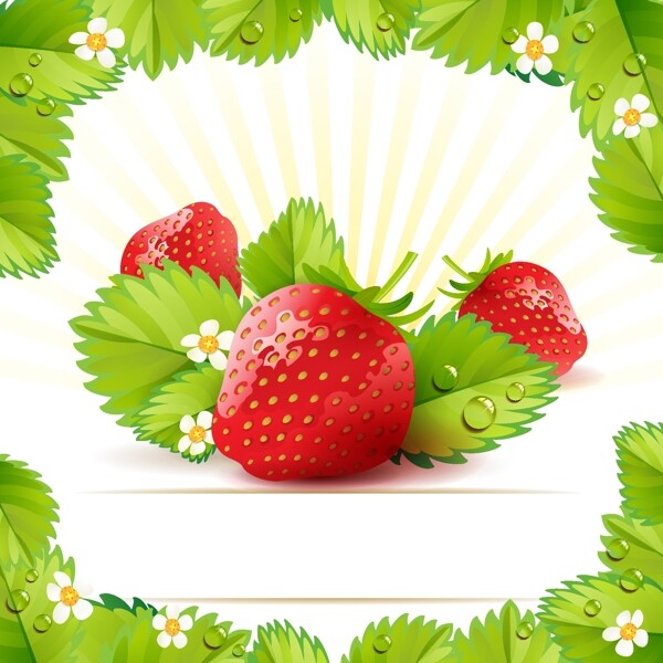 草莓主题背景2
