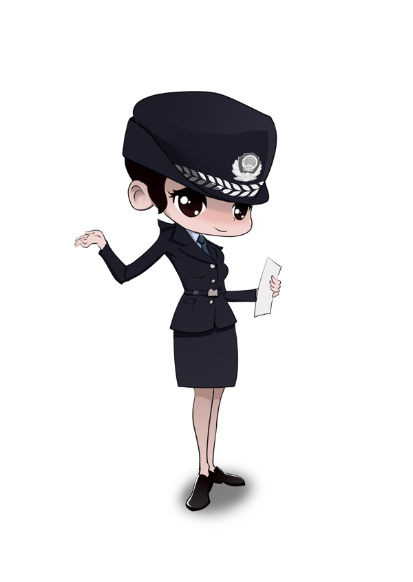 卡通女警察图片