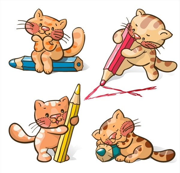 猫咪鱼铅笔