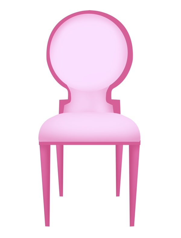 粉色的木质椅子插画