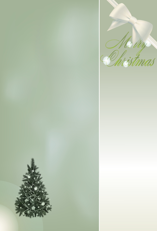 华丽银色圣诞树装扮海报背景素材