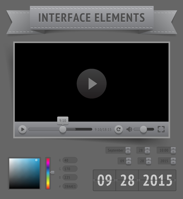播放器界面设计素材