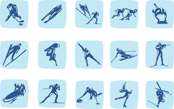 温哥华冬奥会运动图标图片