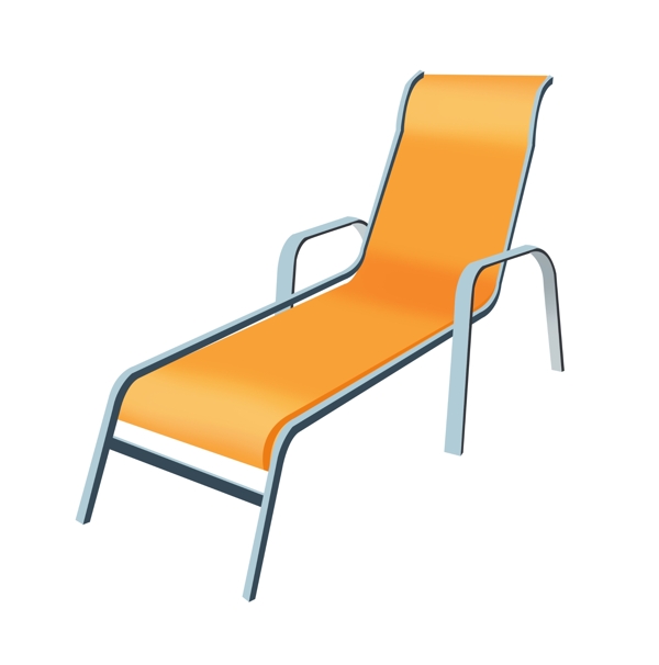 橙色舒适躺椅