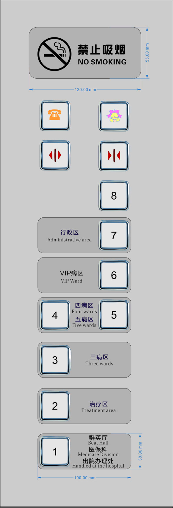 医院电梯楼层导视
