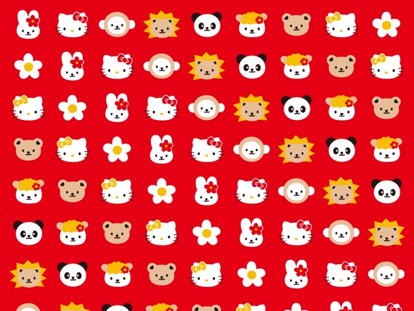 HELLOKITTY背景花纹图片