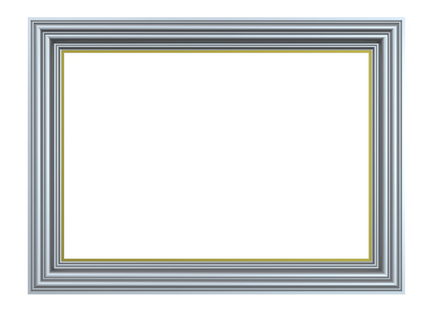 亚银的矩形框孤立在白色背景