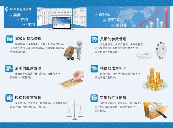 管理软件公司彩页设计图片