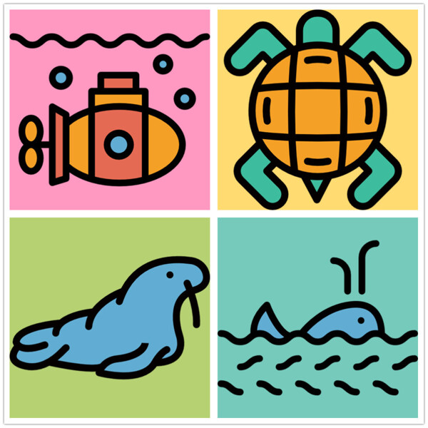 海洋生物icon图标