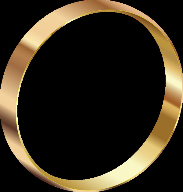 金色圆环png元素