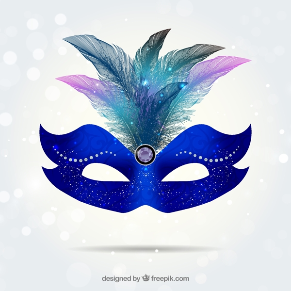 蓝色狂欢节面具