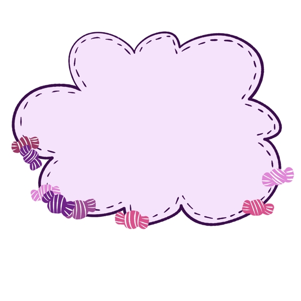 紫色的糖果边框插画