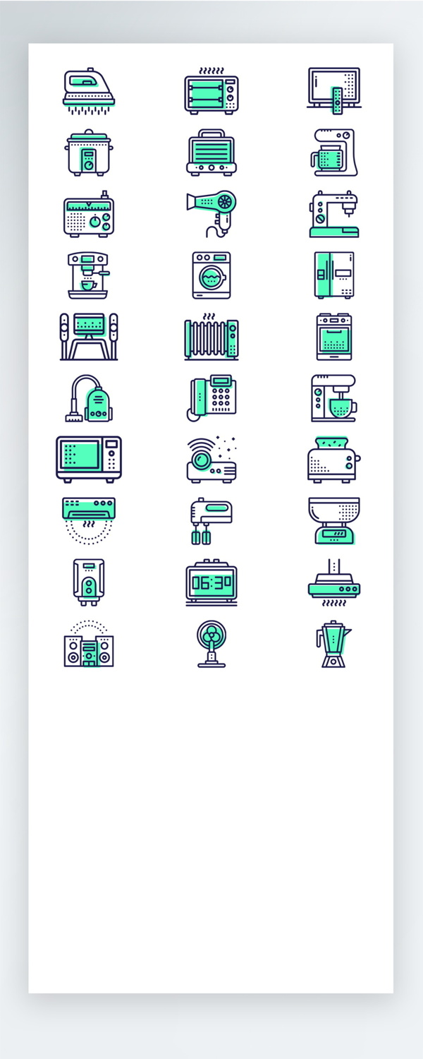 彩色家政服务图标矢量AI素材icon