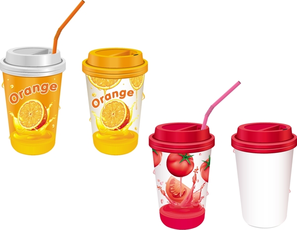 果汁包装杯设计图片