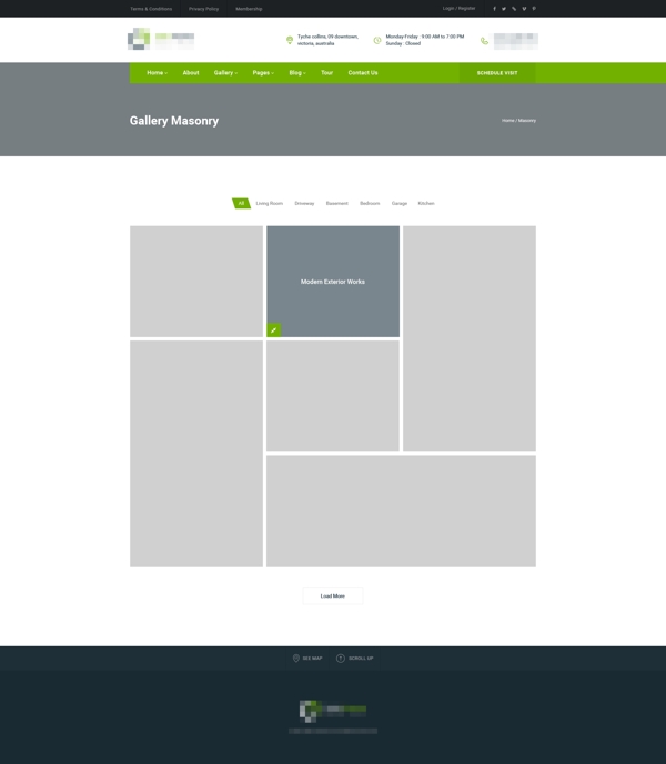 绿色的房地产公司网站模板产品中心模板