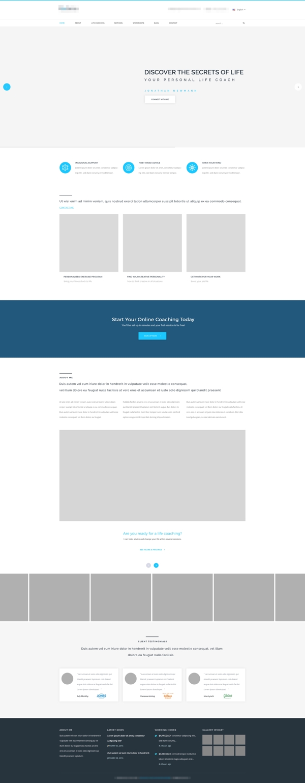 蓝色的企业电子科技商务网站首页模板