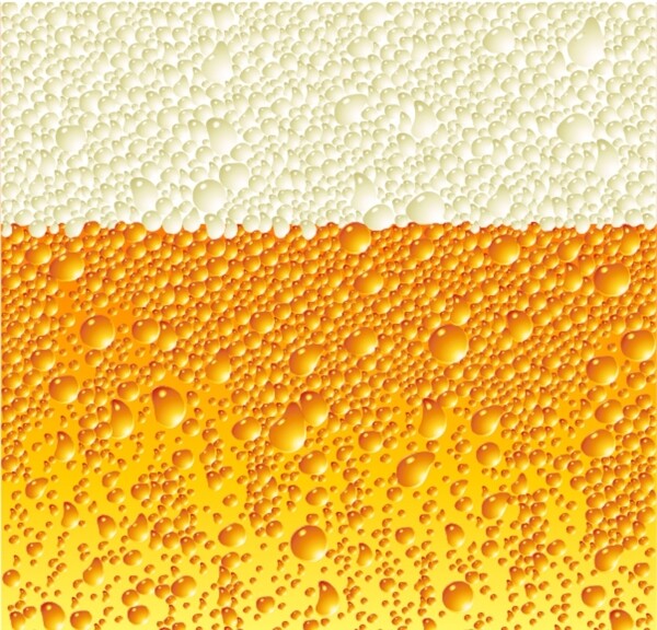 清凉的啤酒泡沫矢量素材图片
