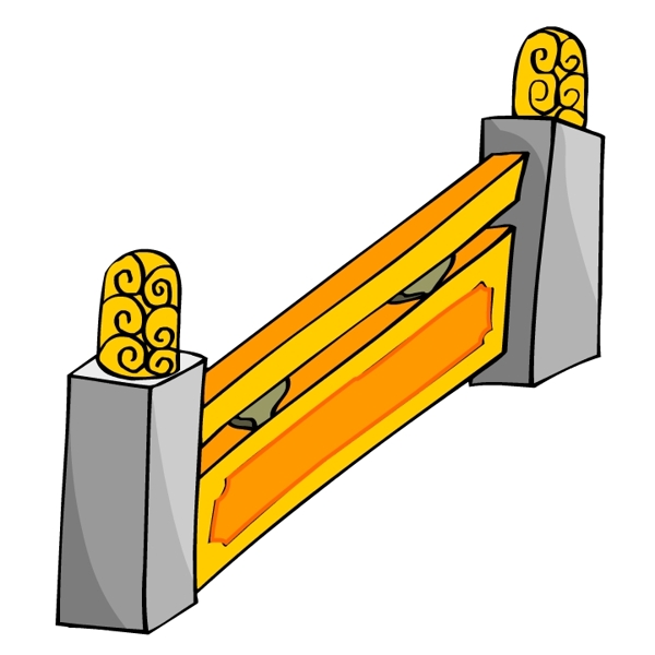 卡通古代建筑