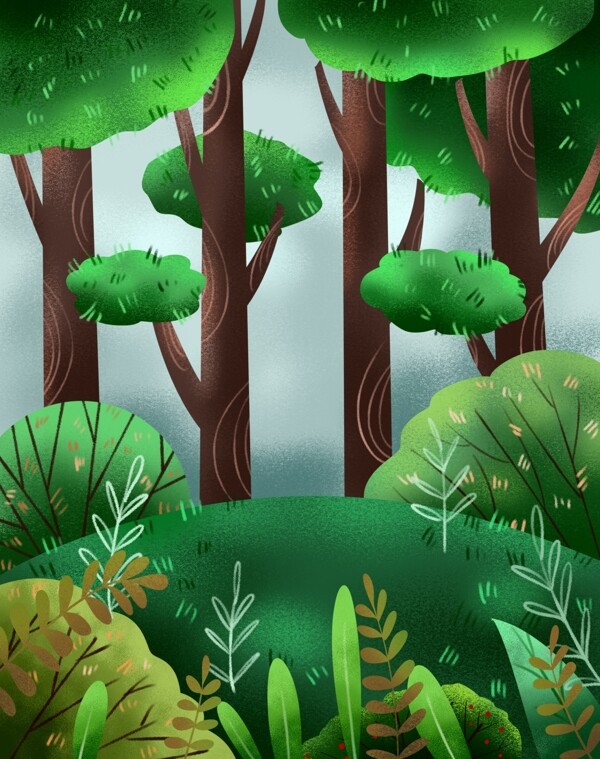 立夏节气树林背景设计
