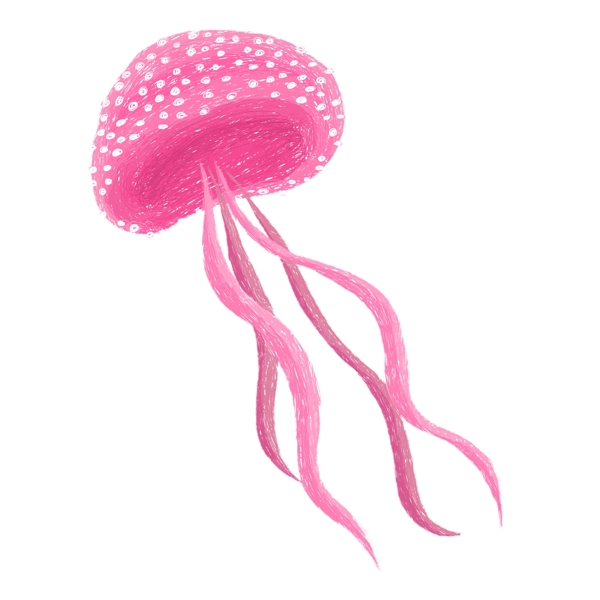 粉色线圈画水母设计