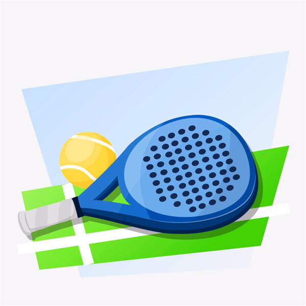 蓝色球拍和网球logo图片