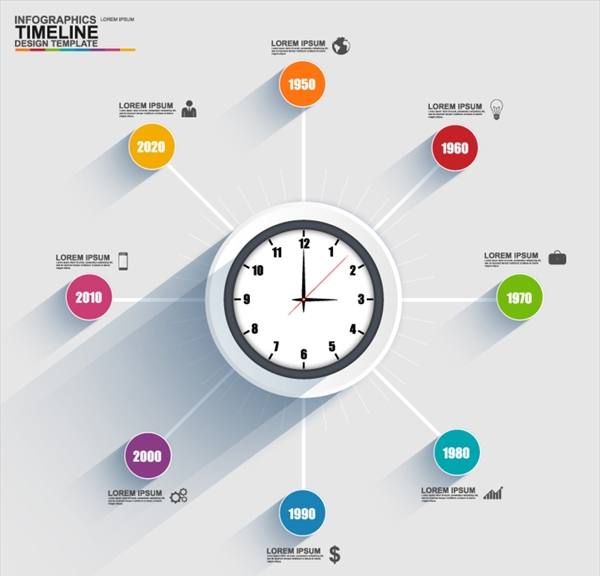 创意时间表商务信息图矢量图