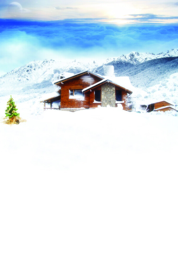 雪山房屋H5背景