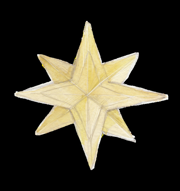 立体星星透明装饰图案