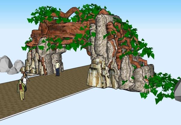 公园入口3D模型