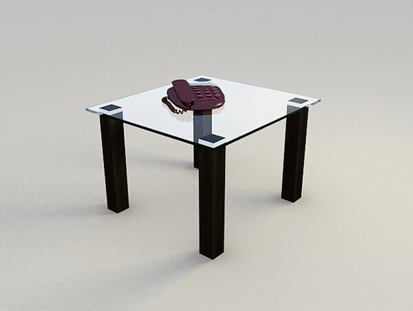 玻璃茶几3d模型家具效果图14