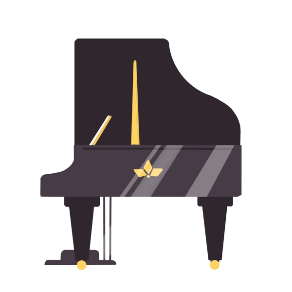 黑色钢琴乐器插图