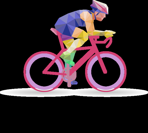 男人骑运动自行车免抠png透明图层素材