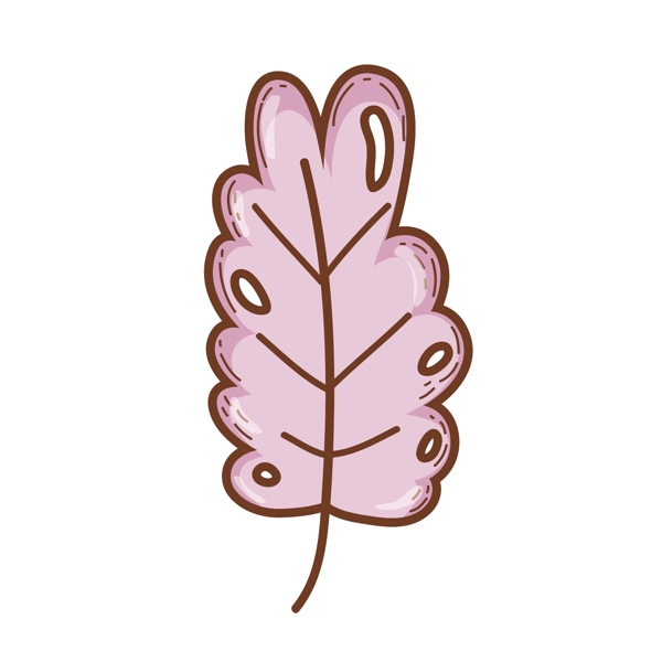 粉色羽毛植物矢量素材