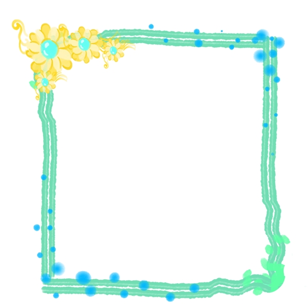 小清新花卉边框