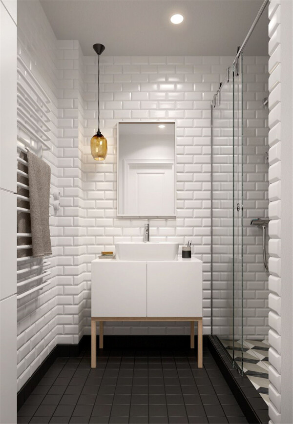 现代简约卫生间浴室柜实景图