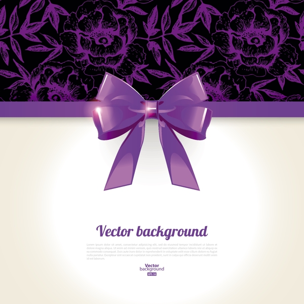 紫蝴蝶的卡片矢量素材