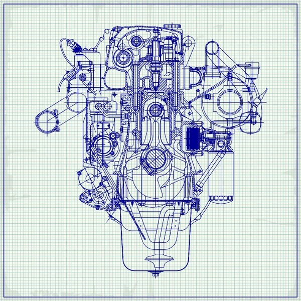 机械工程图矢量素材图片