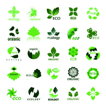 生态绿色标志设计矢量图01