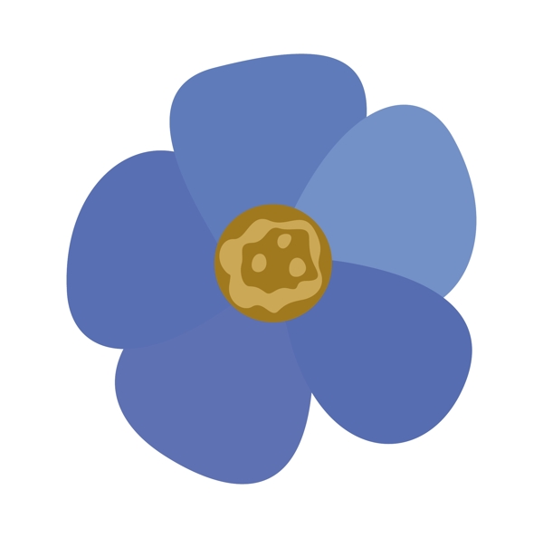 蓝色的花型设计