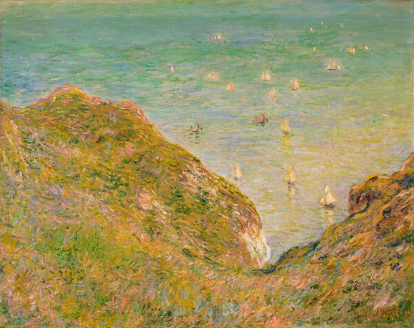 OntheCliffatPourvilleBrightWeather1882法国画家克劳德.莫奈oscarclaudeMonet风景油画装饰画